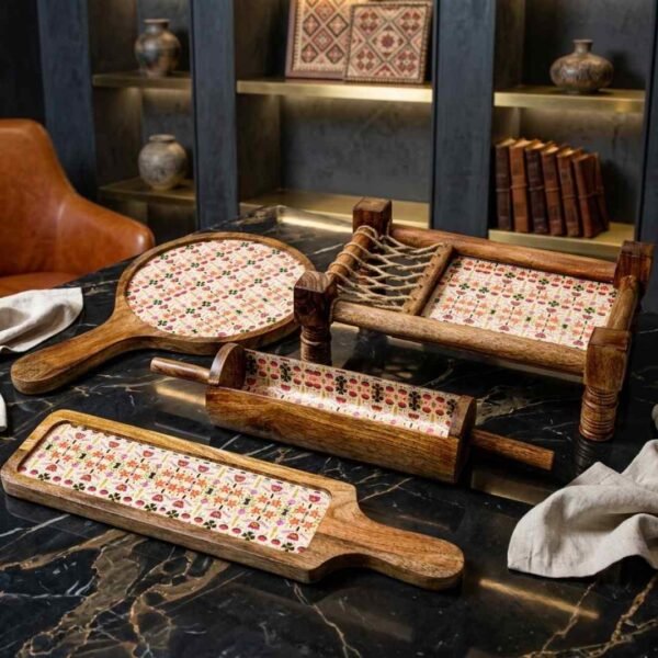 Rustic Royale Wooden Platter Set