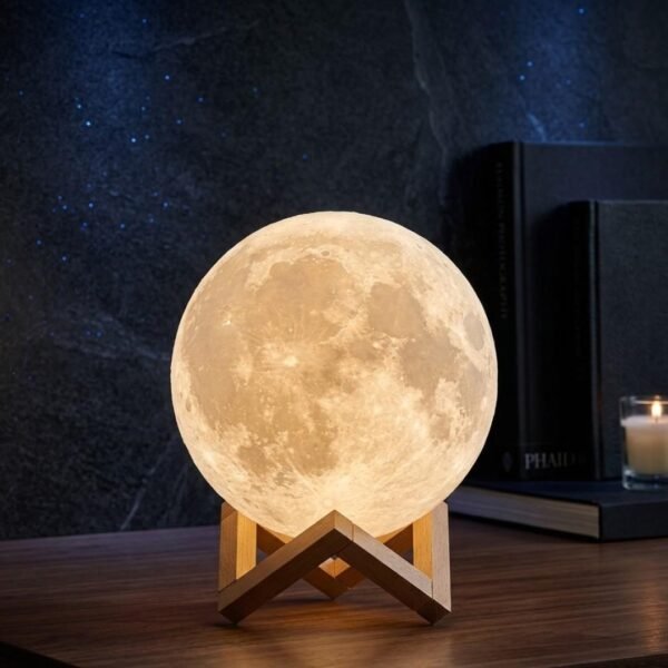 3D Moon Lamp 7 Colour 15 cm