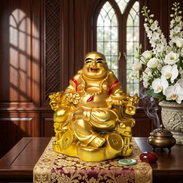 Feng Shui Golden Laughing Buddha