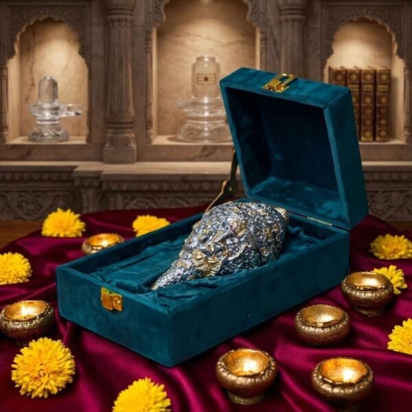 Gold and Silver Plated Ganesha Shankh